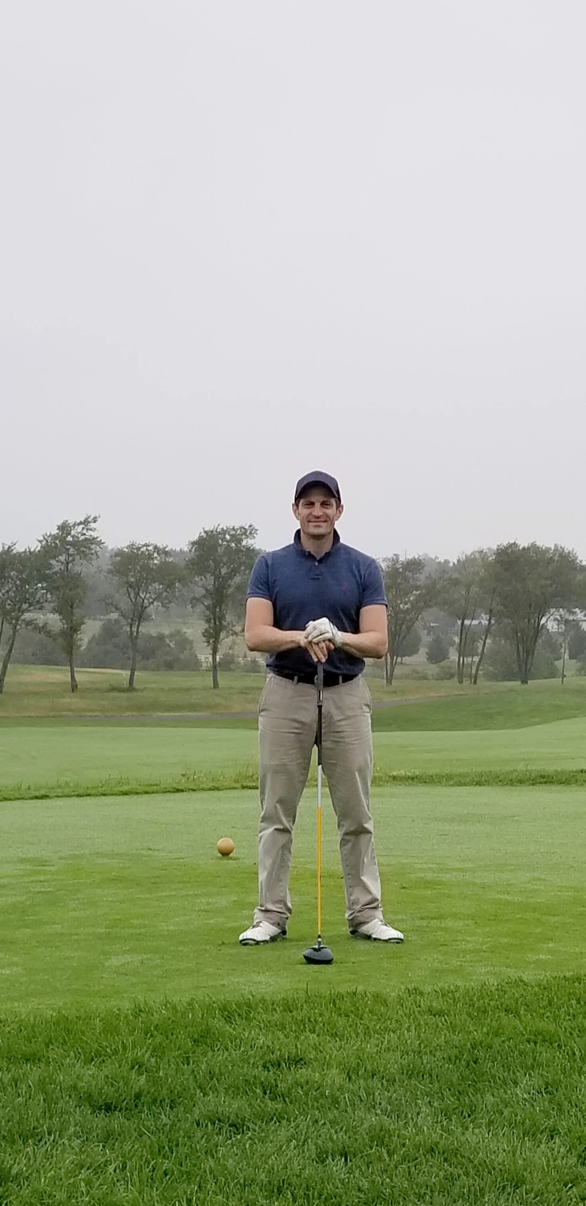 Stan proudly posing on the greens…