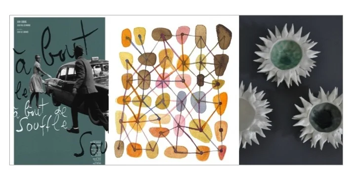 Breathless, The Art of Adam Juresko; Sweet Connections, Louise Art Studio; Porcelain Urchin Bowls; Element Clay Studio (All from Etsy )