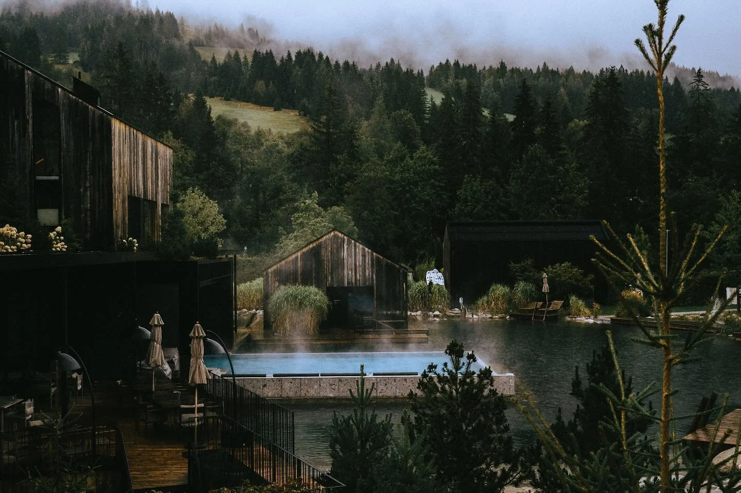 Rainy calm morning in Austria @naturhotelforsthofgut
