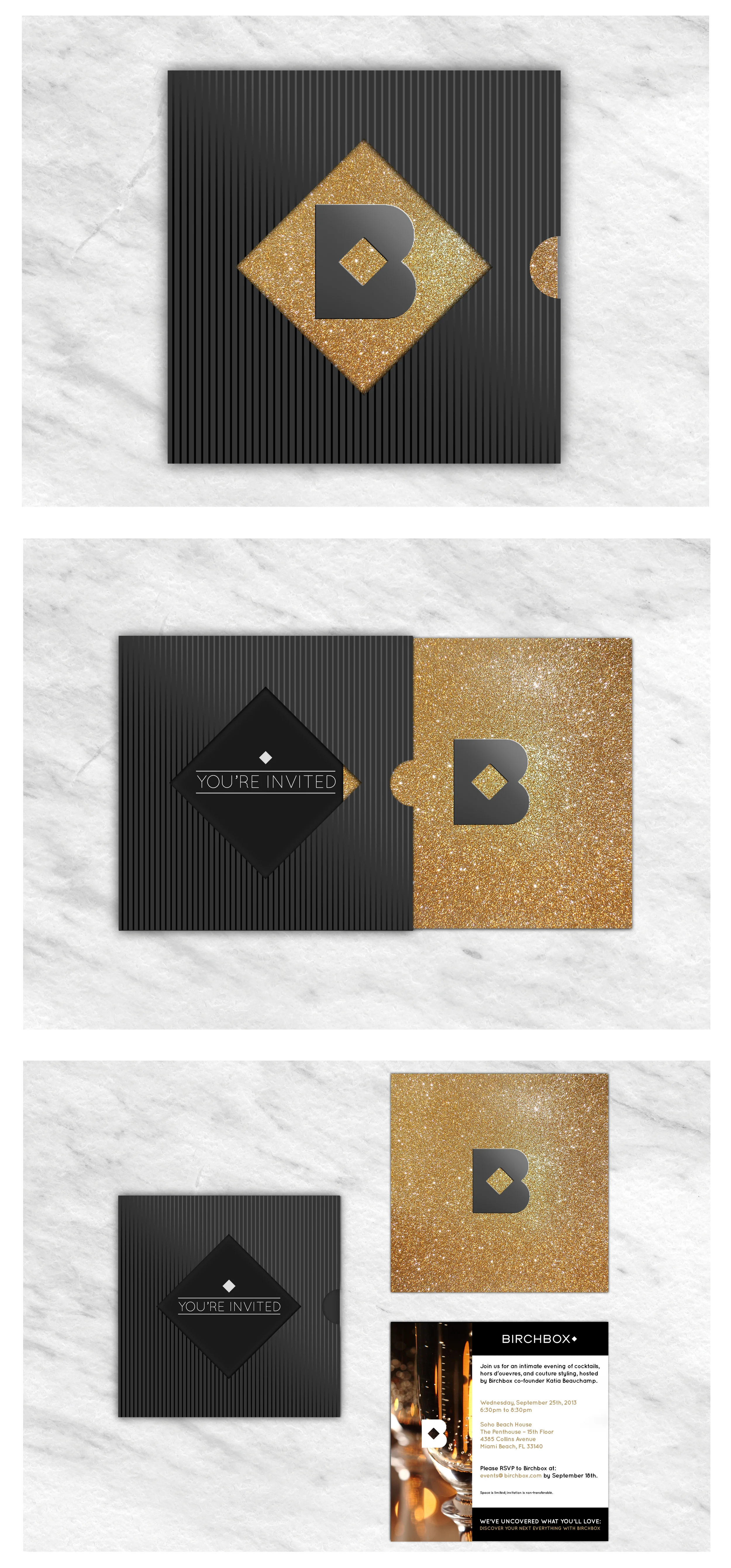 Birchbox New Years Party Invitation