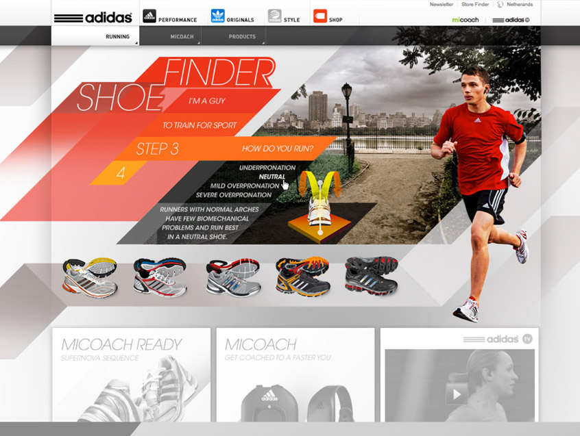 adidas running shoe finder