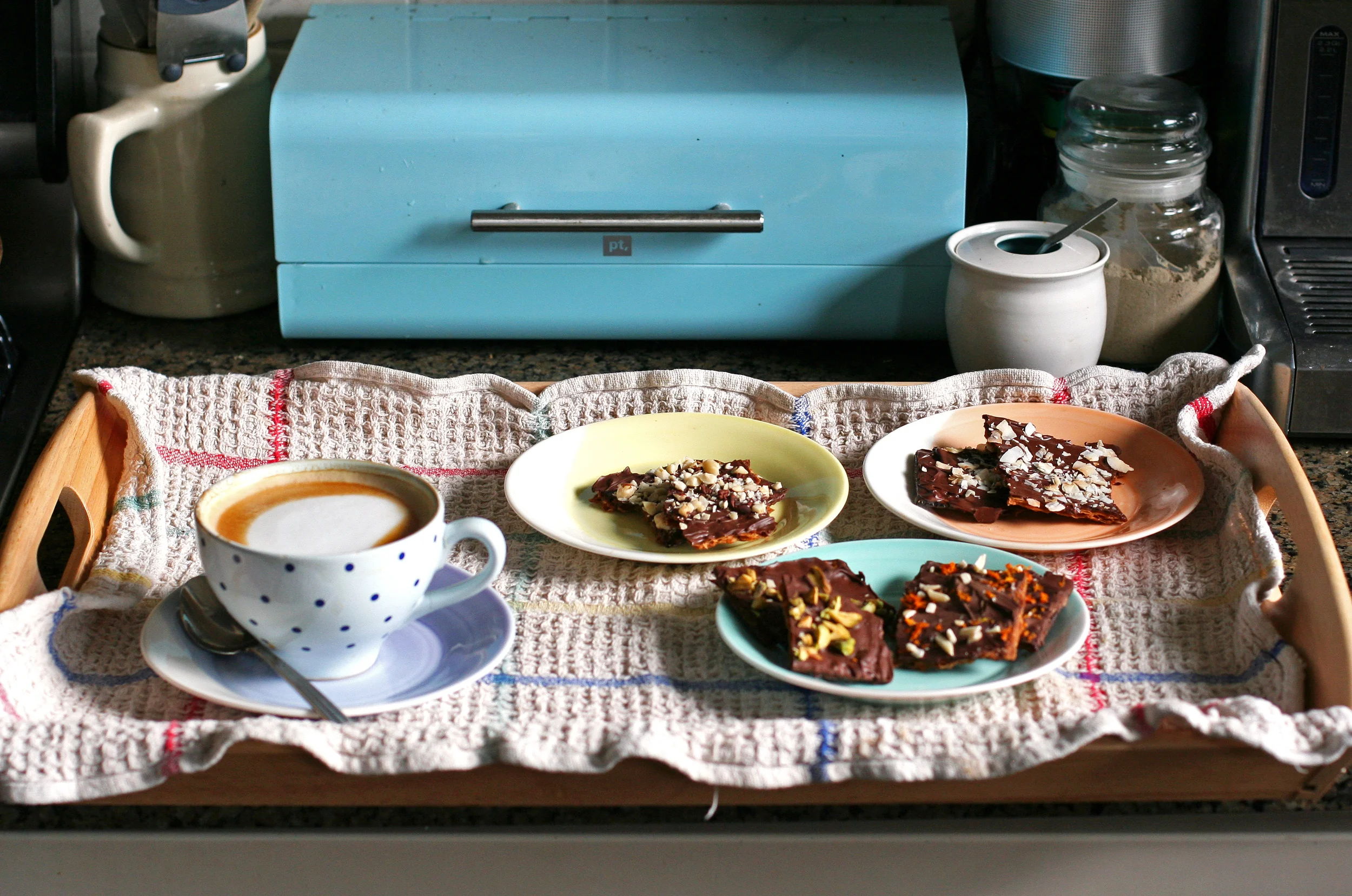 chocolate matzoh tray with cappucino.jpg