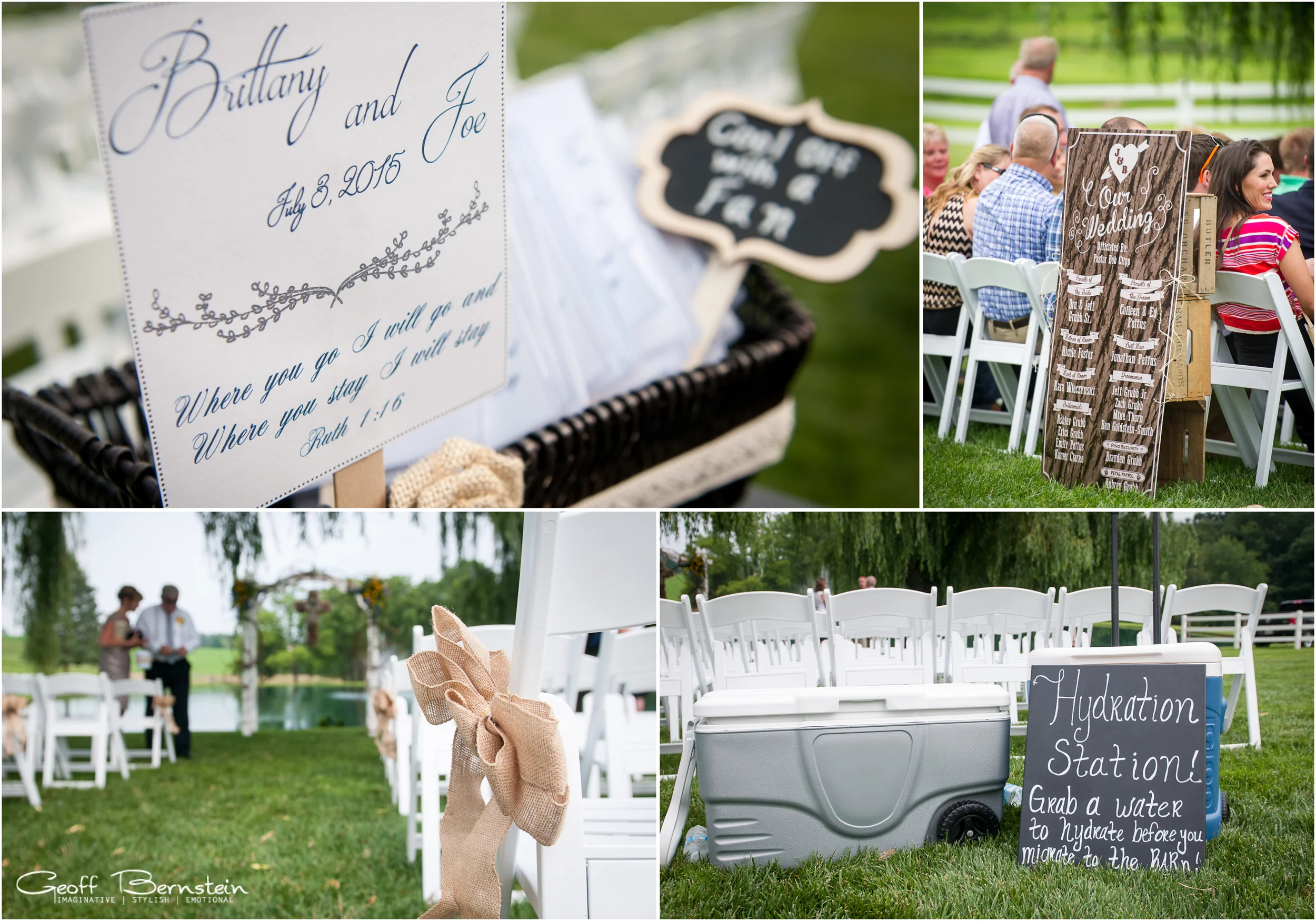An Elegant Outdoor Wedding at the Pond View Farms by Geoff Bernstein Photography || www.gbmemories.com