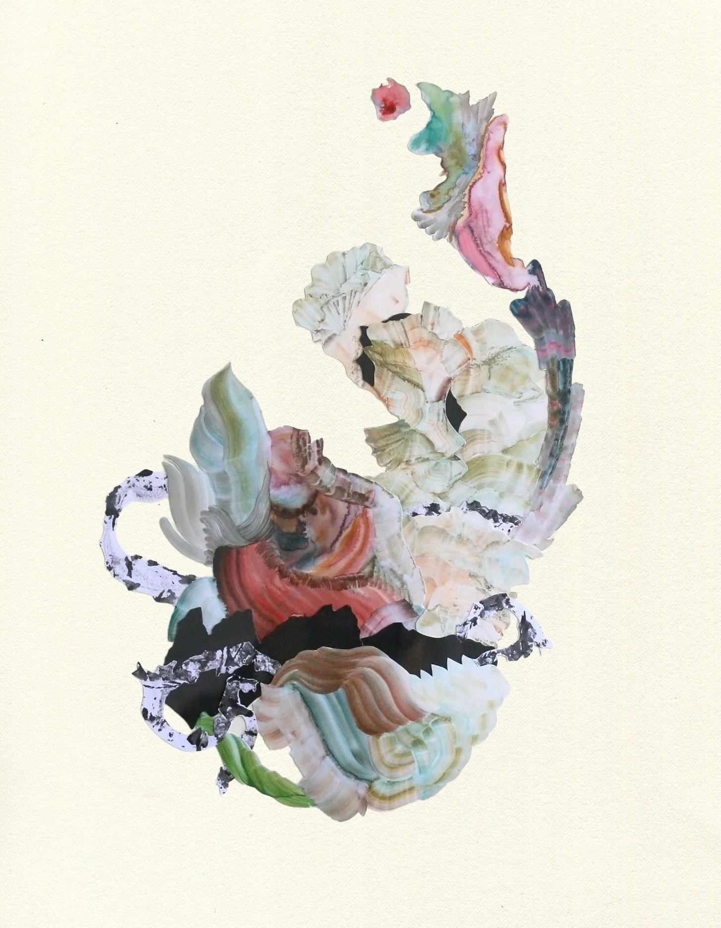 2026, "Will Your Heart Be My Home", mixed media collage, 22x15"