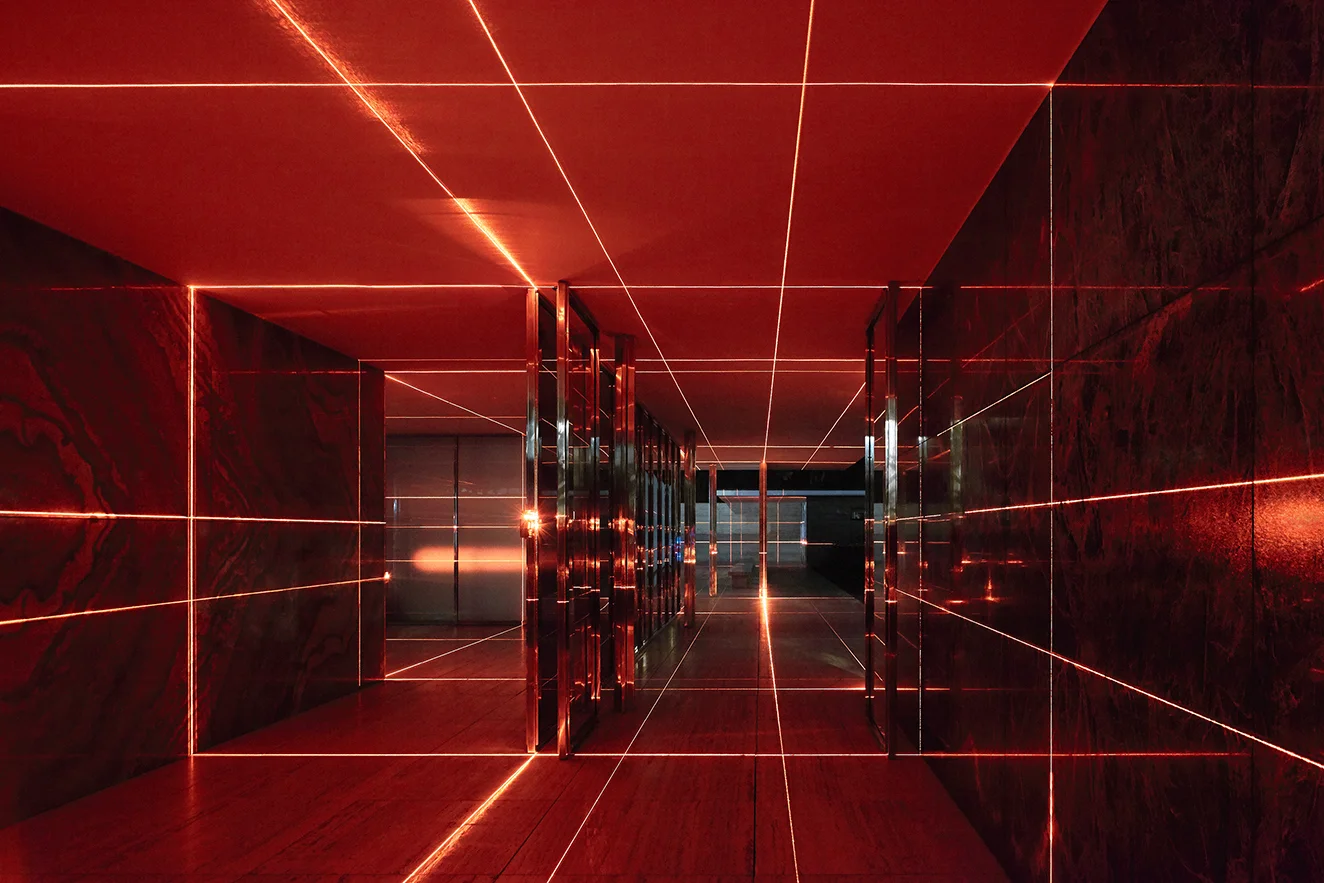 LUFTWERK with MAS CONTEXT / Geometry of Light / Barcelona Pavilion