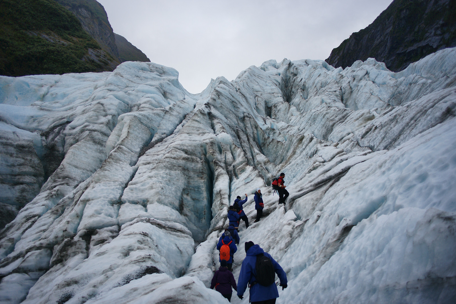 Hiking up the Franz-Josef glacier (New Zealand)