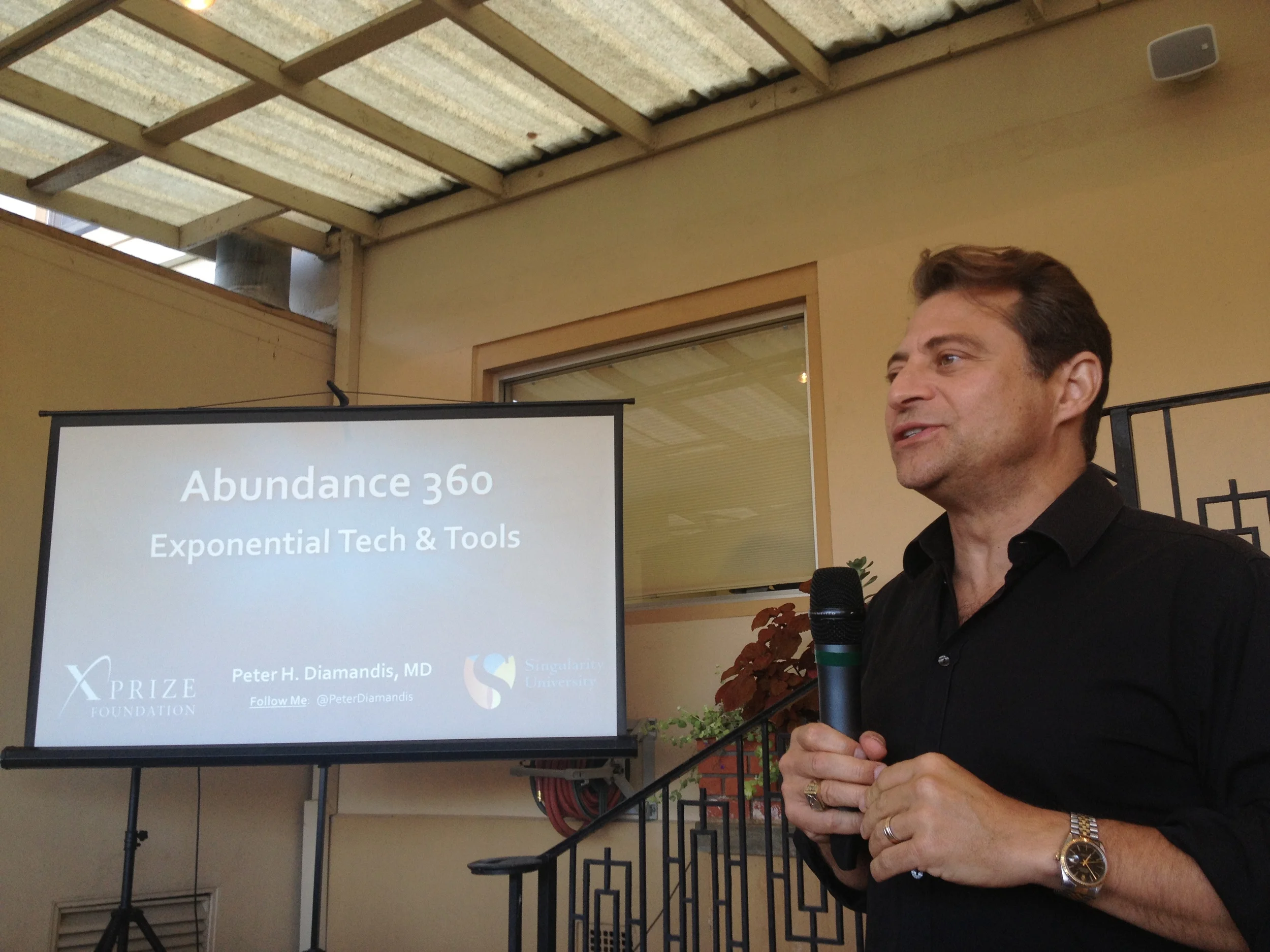 Peter Diamandis's evening lecture on Day 1