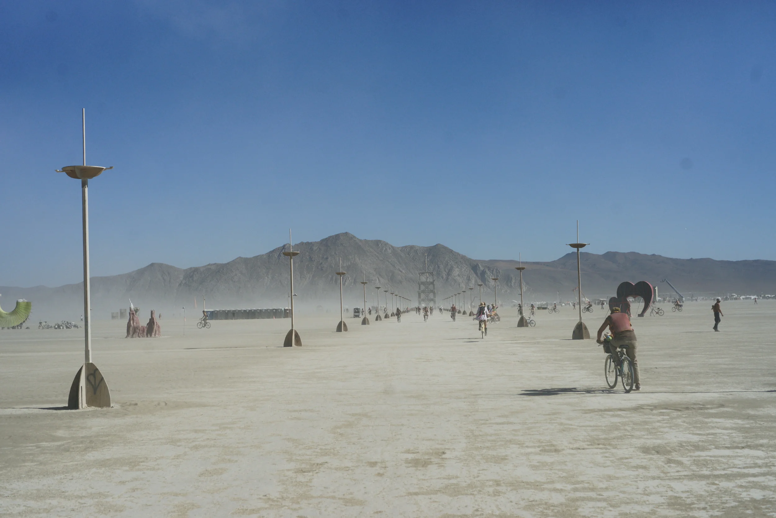 Cycling was the best way of getting around the community