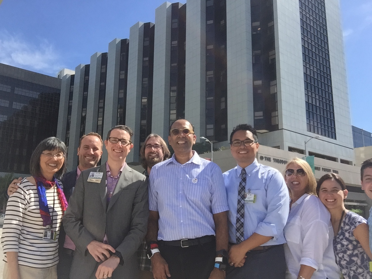 With Dr Spiegel and the CS-CORE team - the picture was taken remotely using Dr Spiegel's Apple watch! 