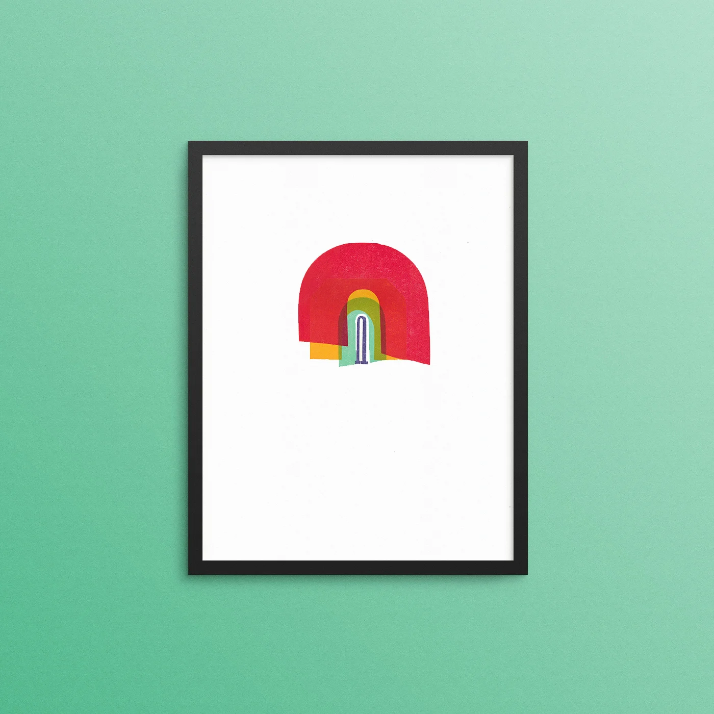 Rainbow Broken Wood Type Composition