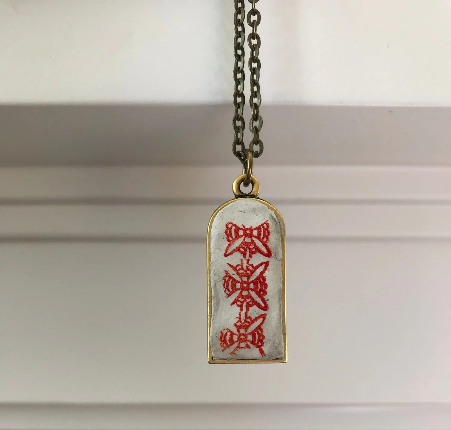 Ornament Composition #4 Letterpress Printed Necklace