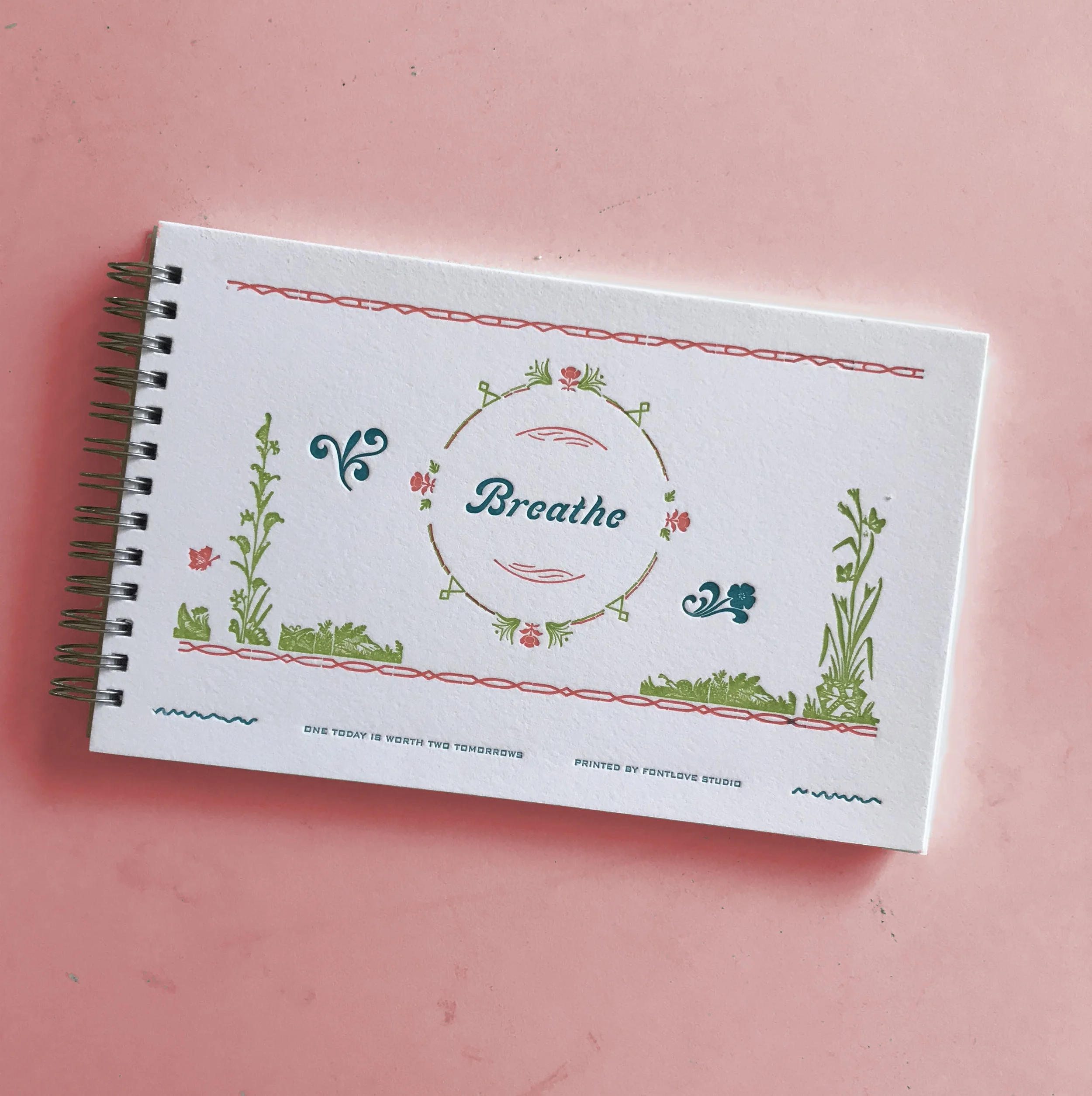 Letterpress Printed Notebook
