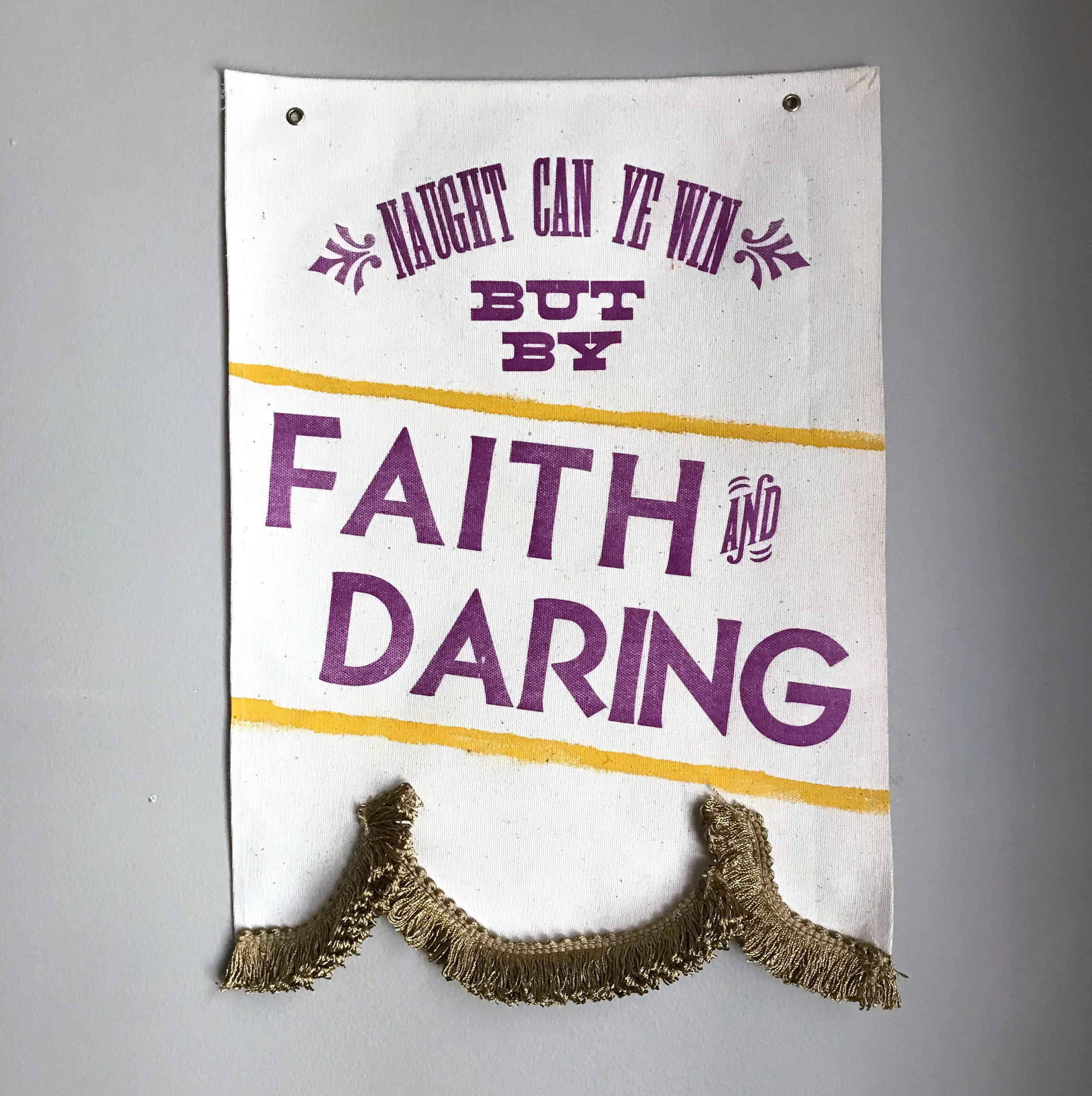 Faith and Daring Suffrage Banner