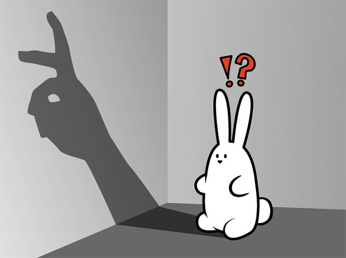 shadow puppet confusion bunny © — Simona Lo