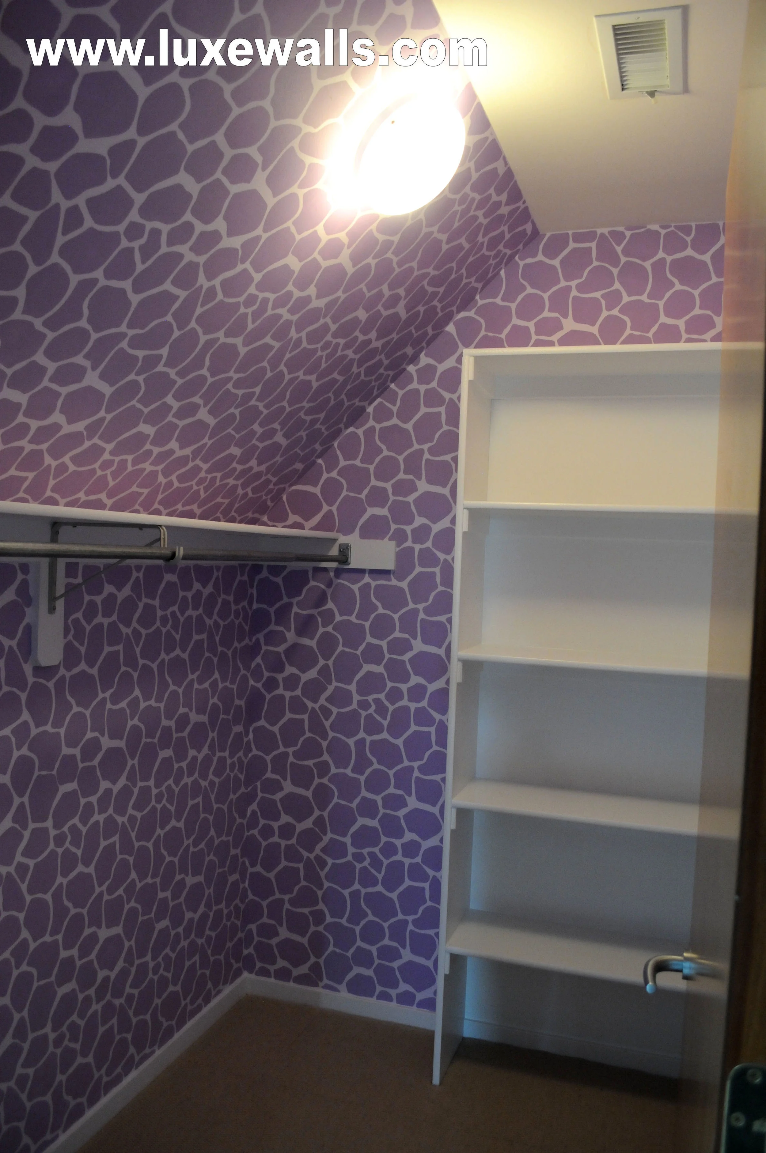 Giraffe Stencil, closet