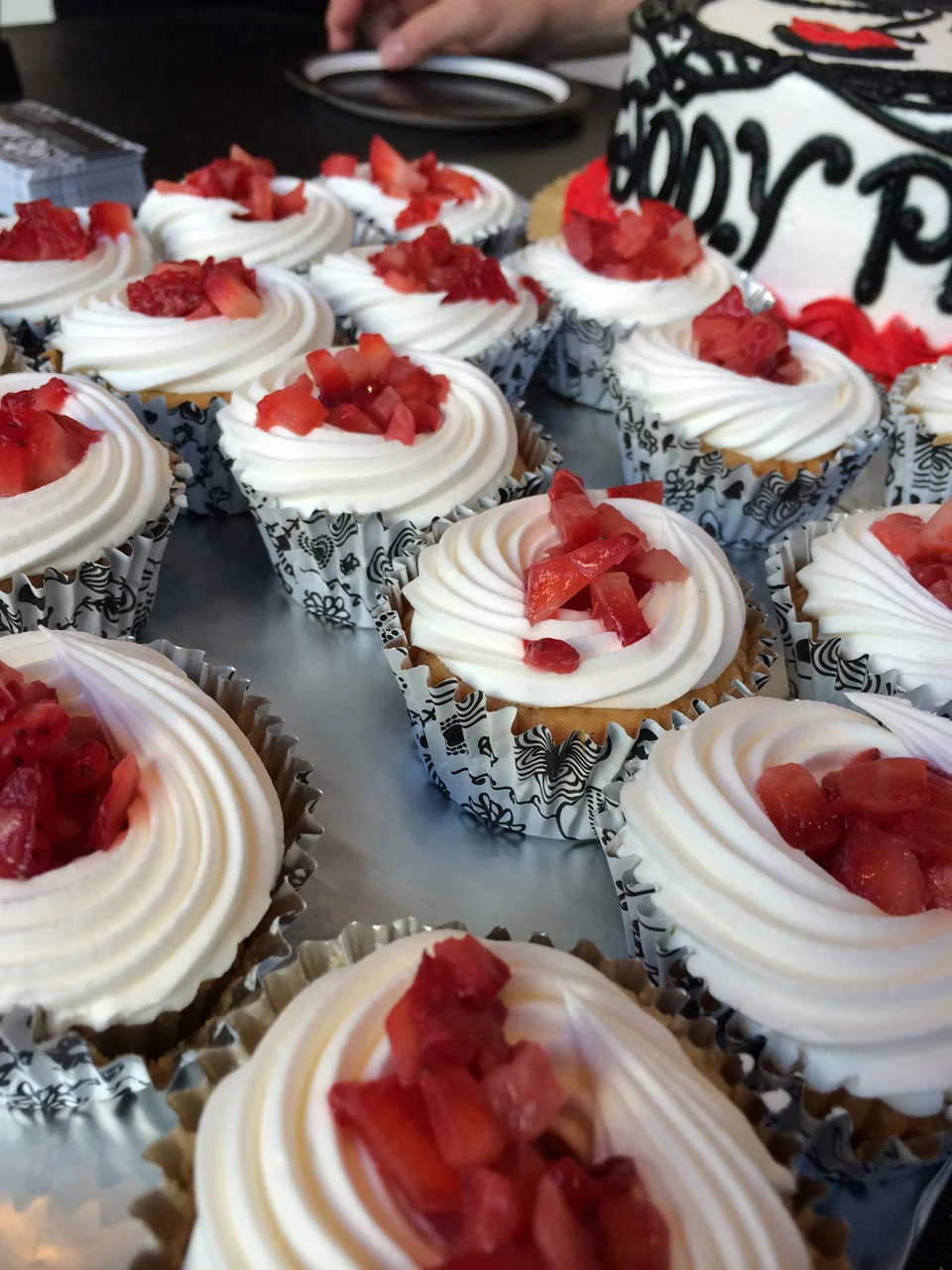 My gorgeous cake and these beautiful strawberry mascarpone cupcakes were created by one of the most talented and thoughtful people I know, Iris !