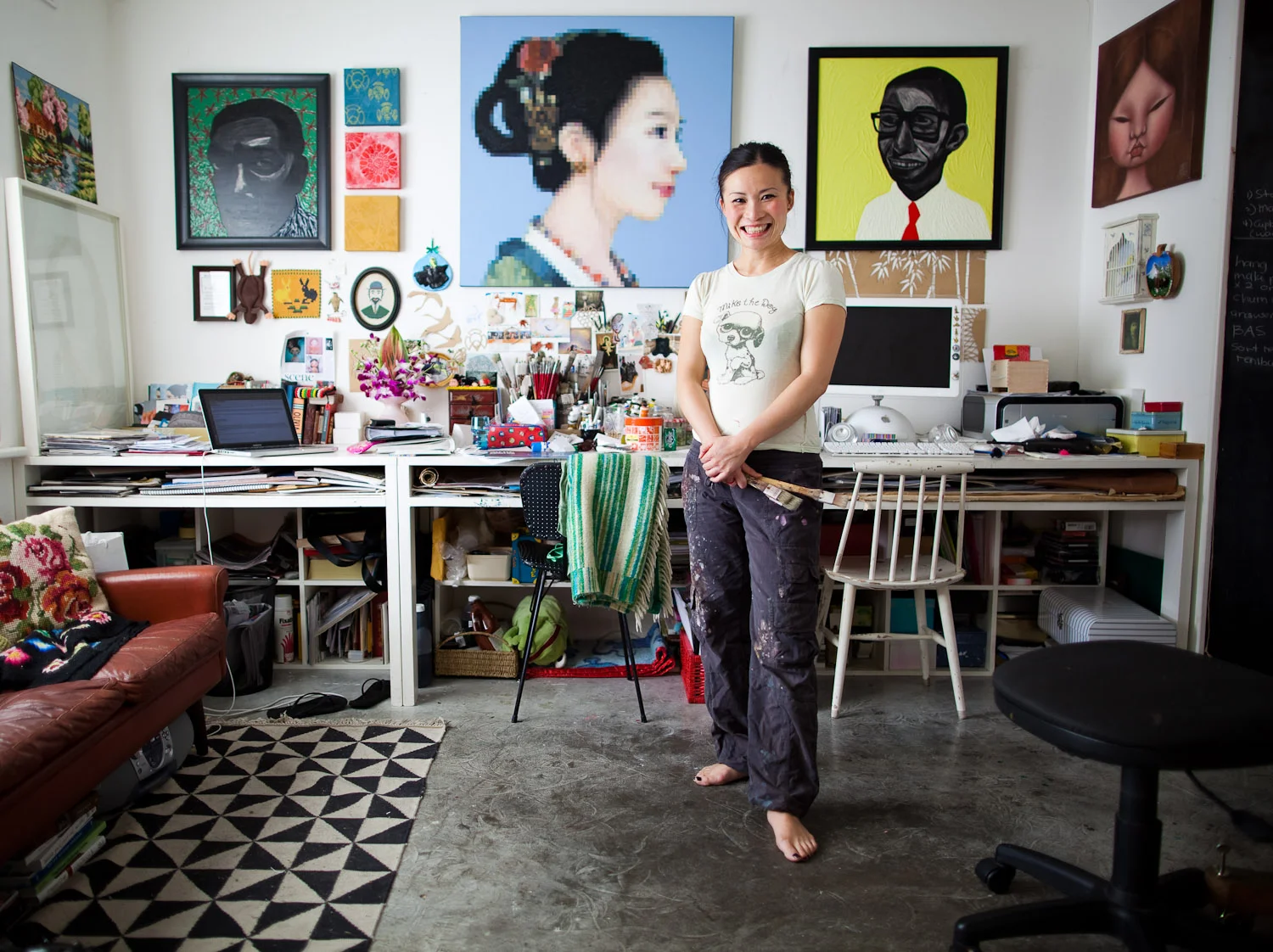 Poh Ling Yeow in her studio, for The Australian Women’s Weekly