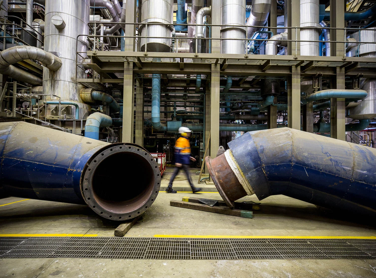 AGL Staff member on site at Torrens Island Power Station, Osborne, South Australia