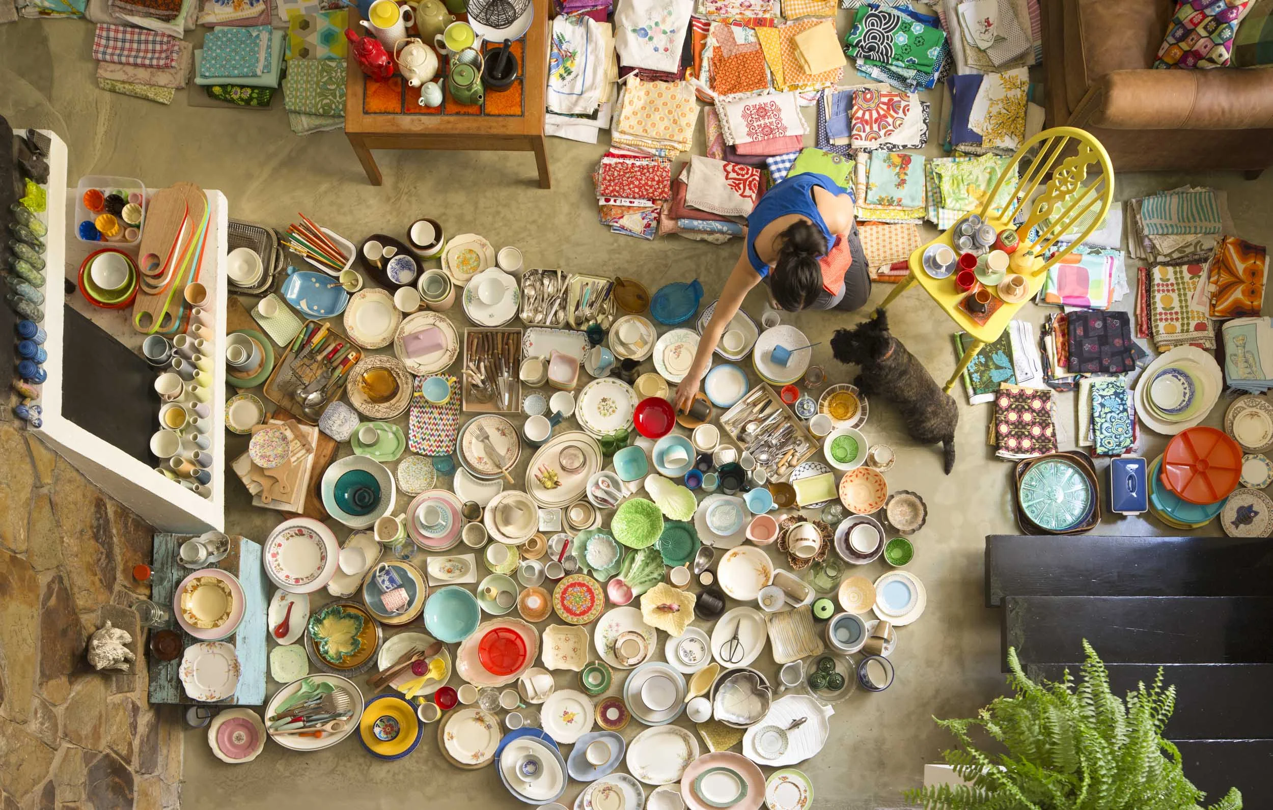 The opening spread for Poh Ling Yeow's, "Same Same but Different" was a labour of love to bring all the props I'd gathered down to her beautiful, light filled living space - Art Direction and Styling