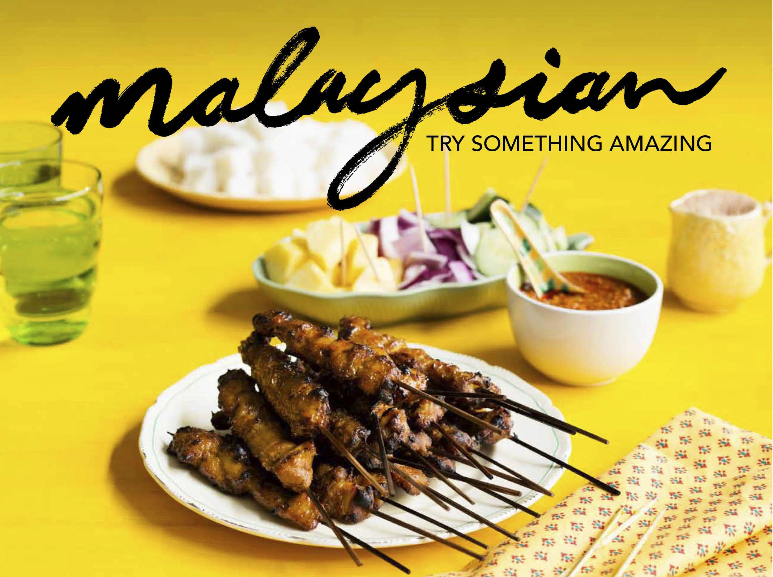 Poh's Chicken and Beef Satay with Peanut Sauce, for Malaysia Kitchen