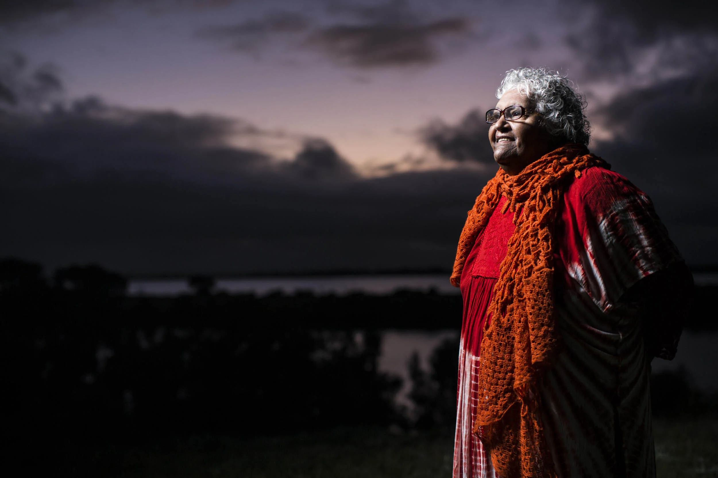Muriel Van Der Byl AM on her family's property, Lower Murray River, South Australia, for a publication celebrating 25 years of Landcare Australia
