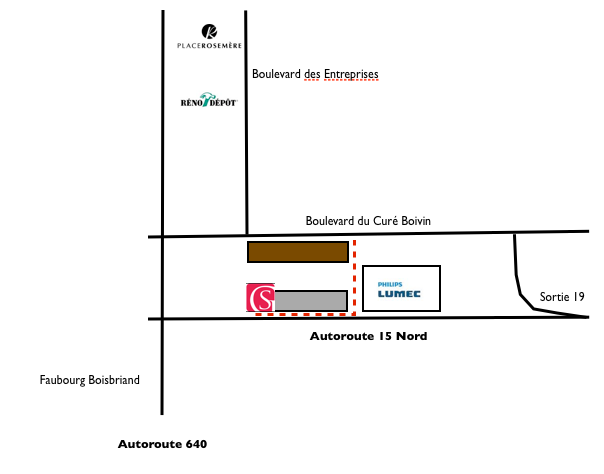 Chemin pour vous rendre à notre salle de montre de comptoir de cuisine de granit et quartz