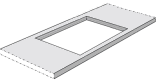 Découpe polie pour plaque de cuisson