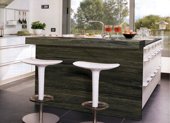 Green Granite Kitchen Island