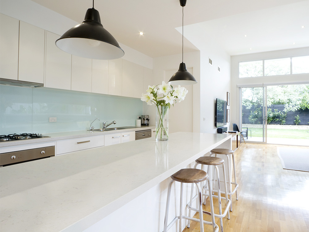 Quartz Countertop White Silestone Nebula Ariel Montreal Laval