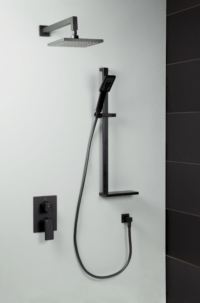 Hélénos, Robinet de douche noir avec sélecteur thermostatique