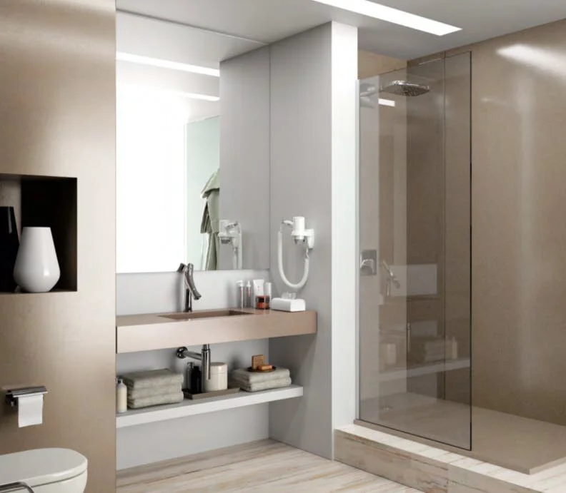 Comptoir de salle de bain Quartz Marbre Granite au Sommet