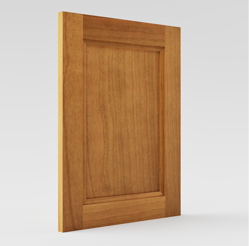 Une porte en bois avec un cadre simple et une finition lisse.