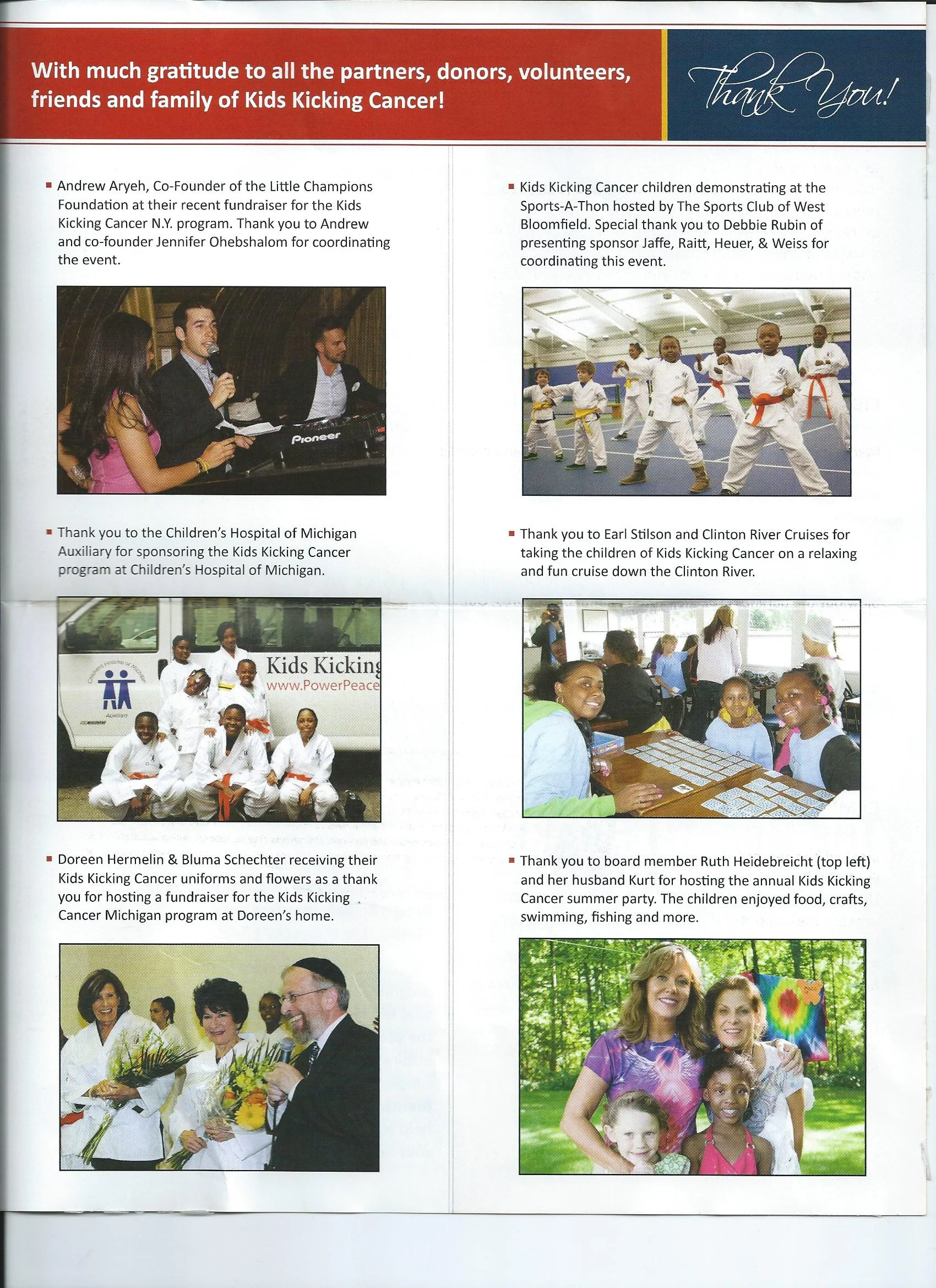 Kids Kicking Cancer newsletter, November 2013