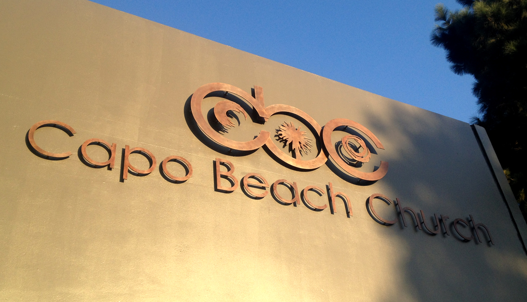 Capo Beach Church • Lasered Metal Signage Installation
