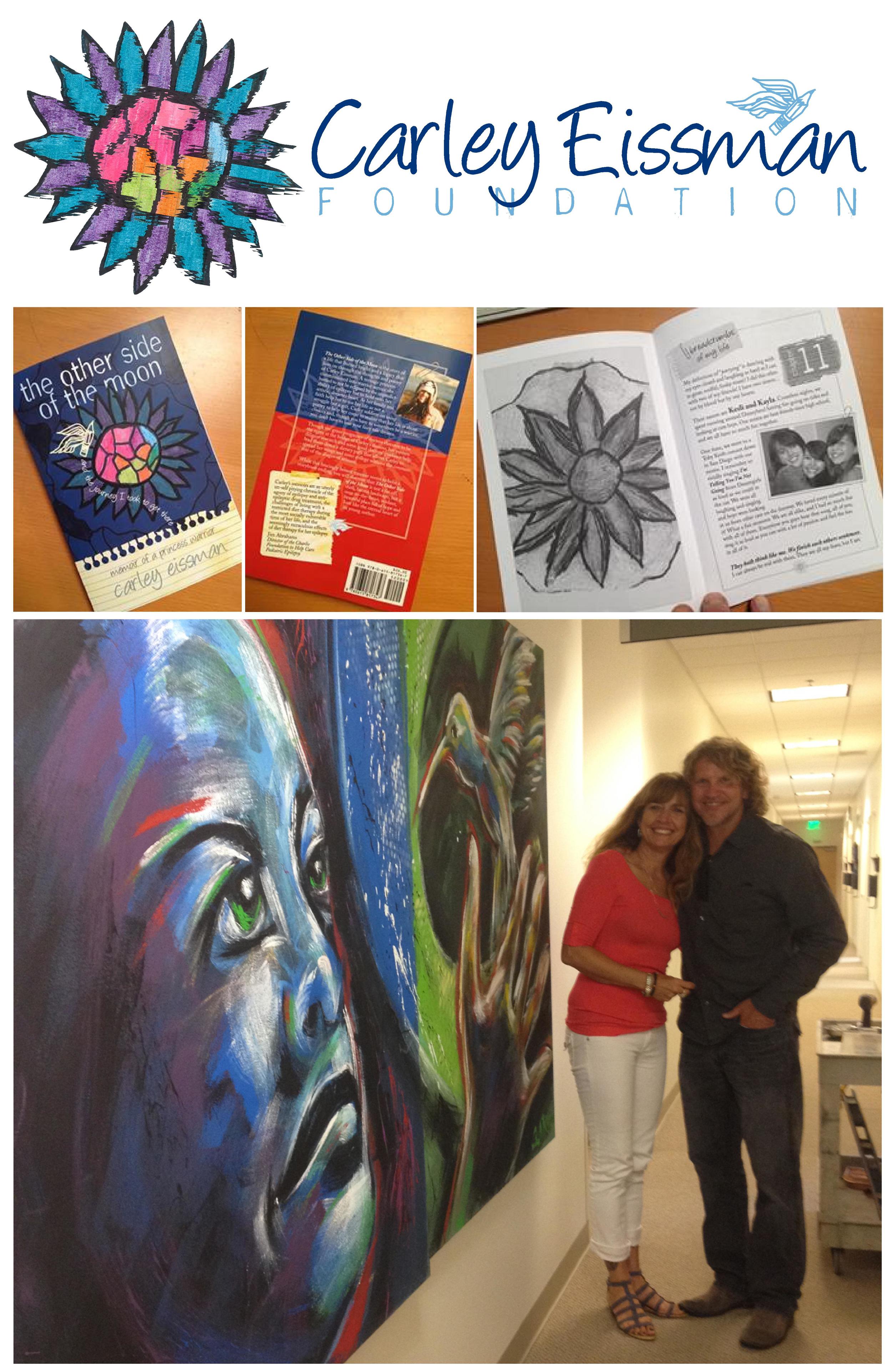 CEF Logo, Book Design and Fundraiser Painting at USC Keck Medical Center (with Carley's Mom Lori)
