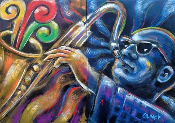 "Saxman" Giclée Print (11"x15")