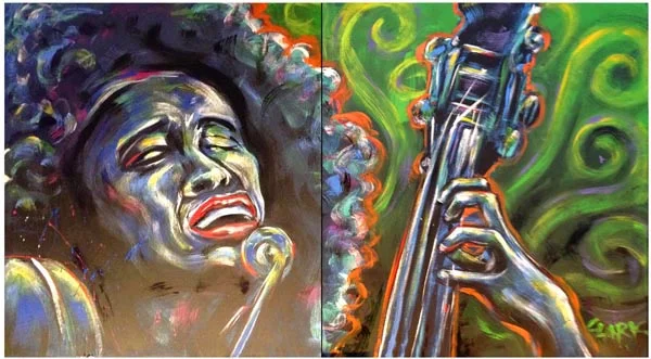 "Upright Bass" Giclée Print (9.5"x17.25")