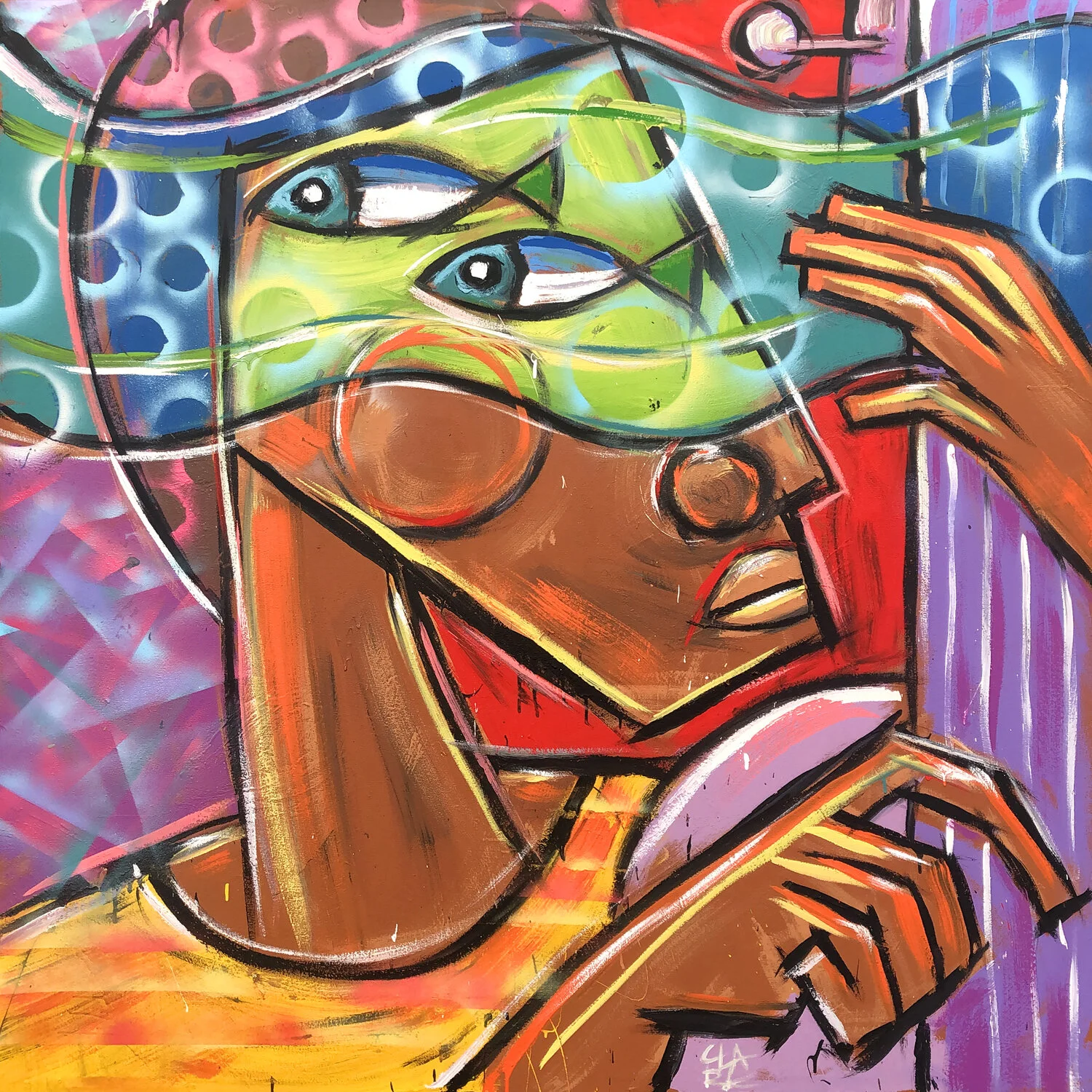 "Fish Tank Bassist" Giclée Print (12"x12")