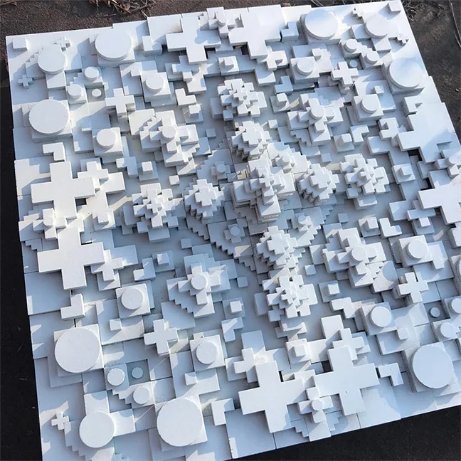  assembled laser cut wood - shellac and paint - 2019 