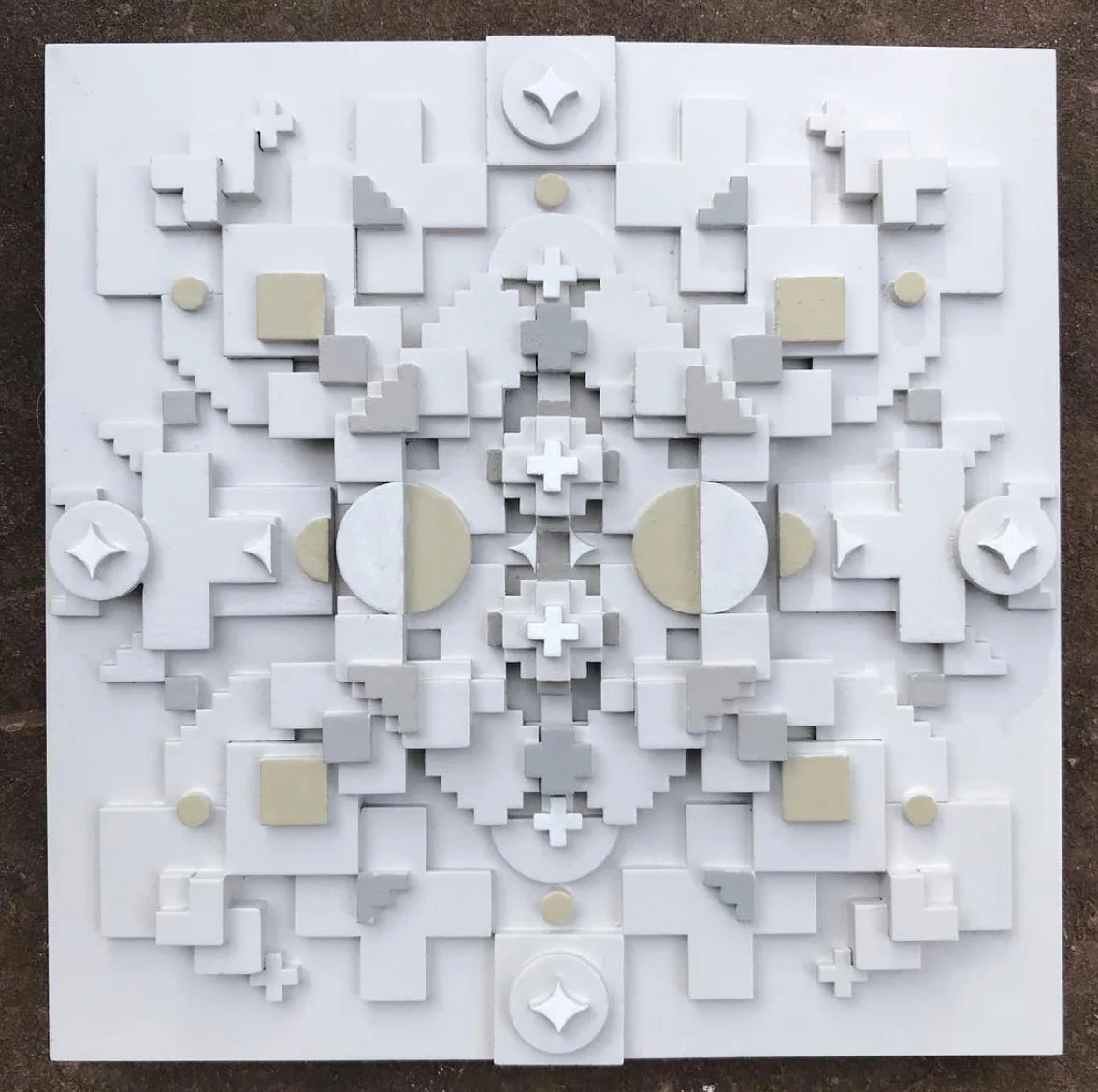  assembled laser cut wood - shellac and paint 2019 