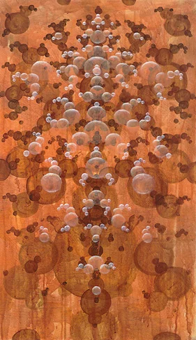 live painting - acrylic and paper on canvas - 2007