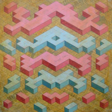 live painting with sts9 - acrylic and paper on canvas - 2007