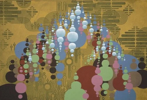 acrylic and paper on canvas 2006