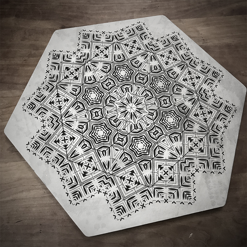  ink on paper - wheat pasted on wood - stained - 2018 