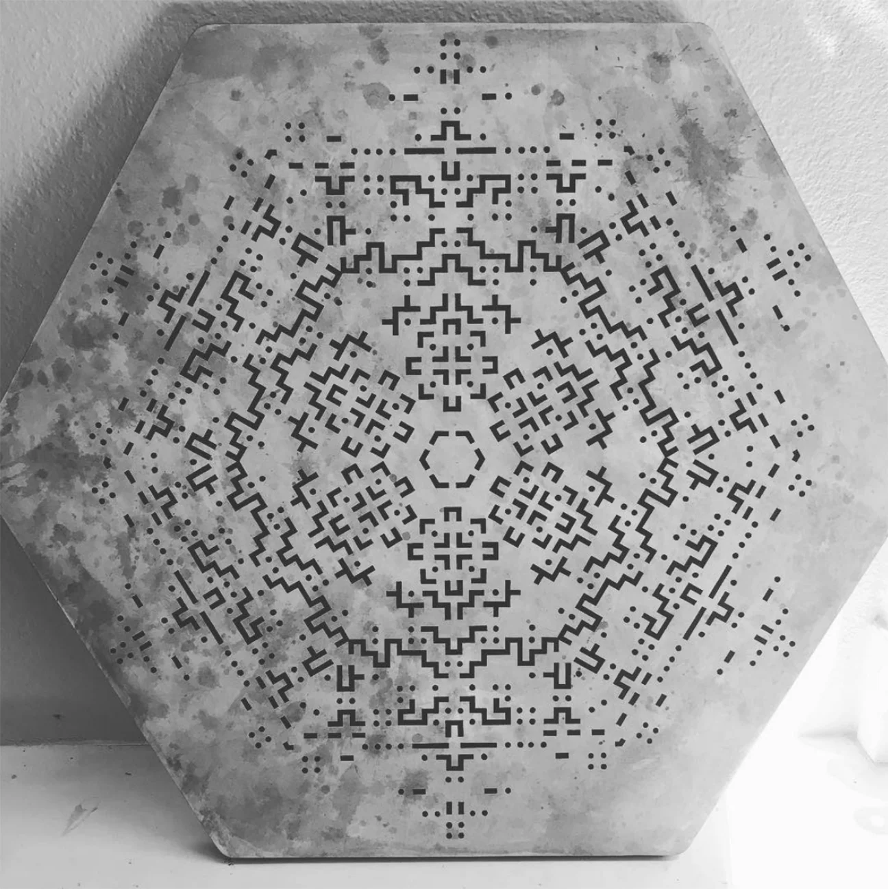  ink on paper - wheat pasted on wood - stained - 2018 