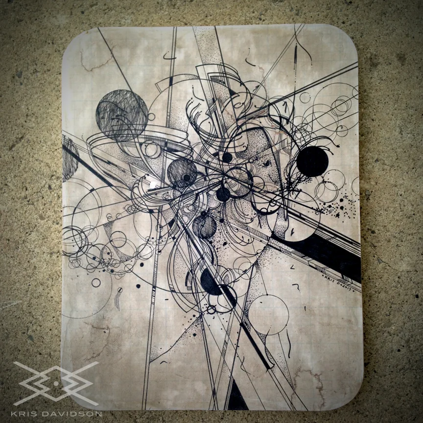  ink and paper on wood - 2013 