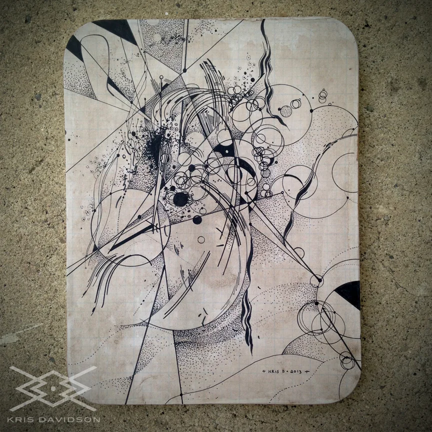  ink and paper on wood - 2013 