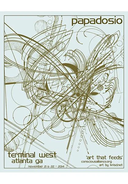 Papadosio concert poster - 2014