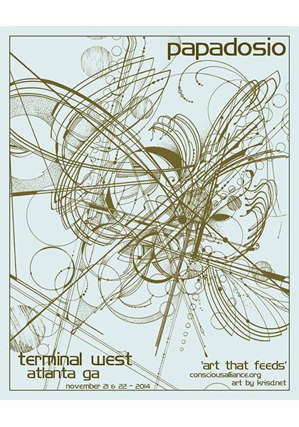 Papadosio concert poster - 2014