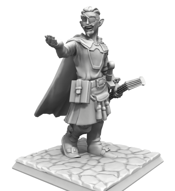 Sydretorian the Bard, courtesy of HeroForge.com!